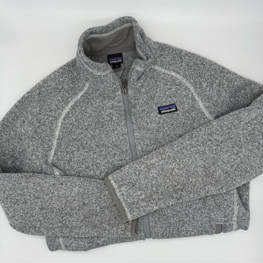 Patagonia Kids Better Sweater Full Zip Gray Fleece Jacket - size XL